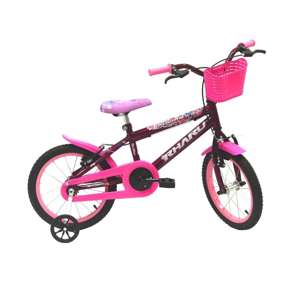 Bicicleta Infantil Aro 16 Rharu Tech Flower