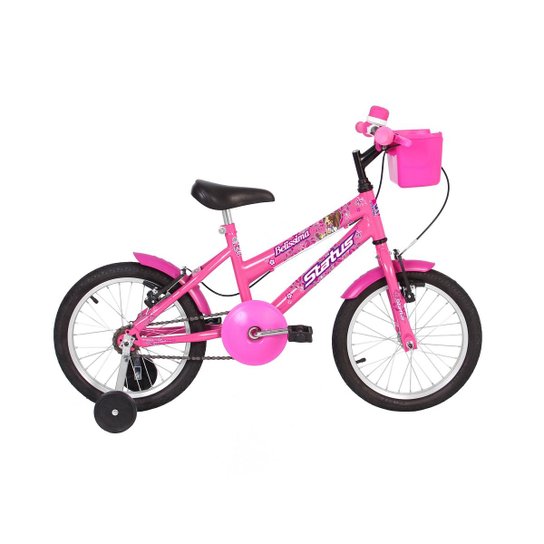 Bicicleta Infantil Aro 16 Status Belíssima - Rosa Menor preço em Bicicleta Infantil Aro 16 Status Belíssima - Rosa