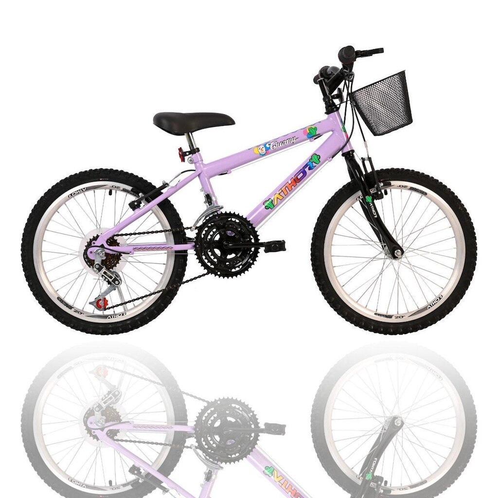 Bicicleta Infantil Aro 20 Athor Charmy C Cestinho 18v Menina