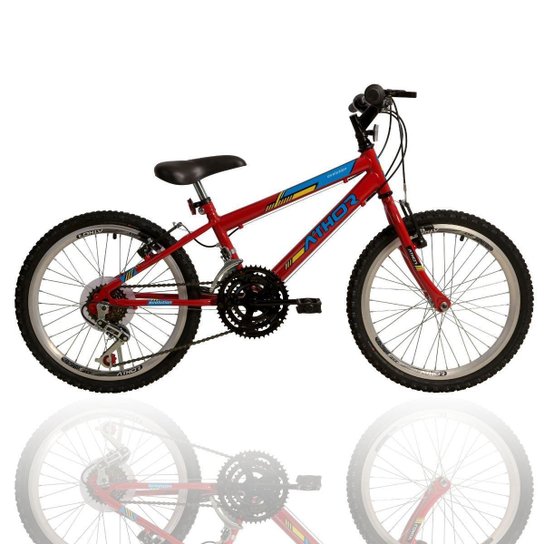 Bicicleta Infantil Aro 20 Athor Evolution Masculina 18v Mtb - Vermelho Menor preço em Bicicleta Infantil Aro 20 Athor Evolution Masculina 18v Mtb - Vermelho