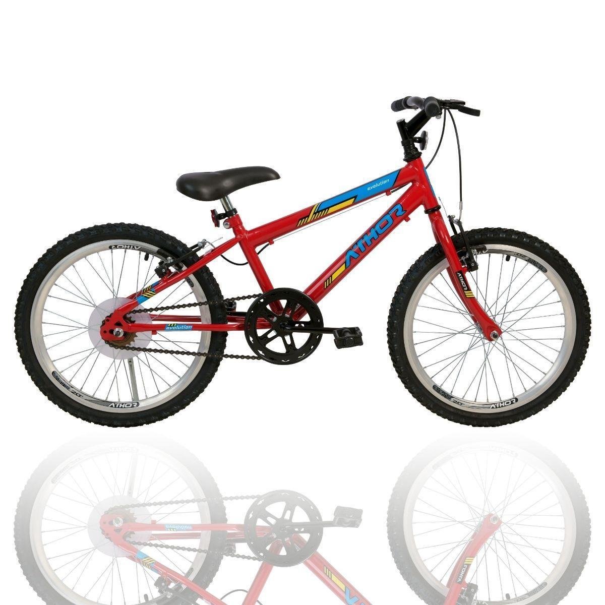 Bicicleta Infantil Aro 20 Athor Evolution Passeio Masculina Menor preço em Bicicleta Infantil Aro 20 Athor Evolution Passeio Masculina