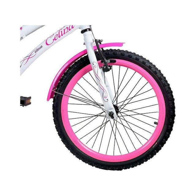 Bicicleta Infantil Aro 20" Colli Celina Azul Celeste com Cestinha Freio V-Brake