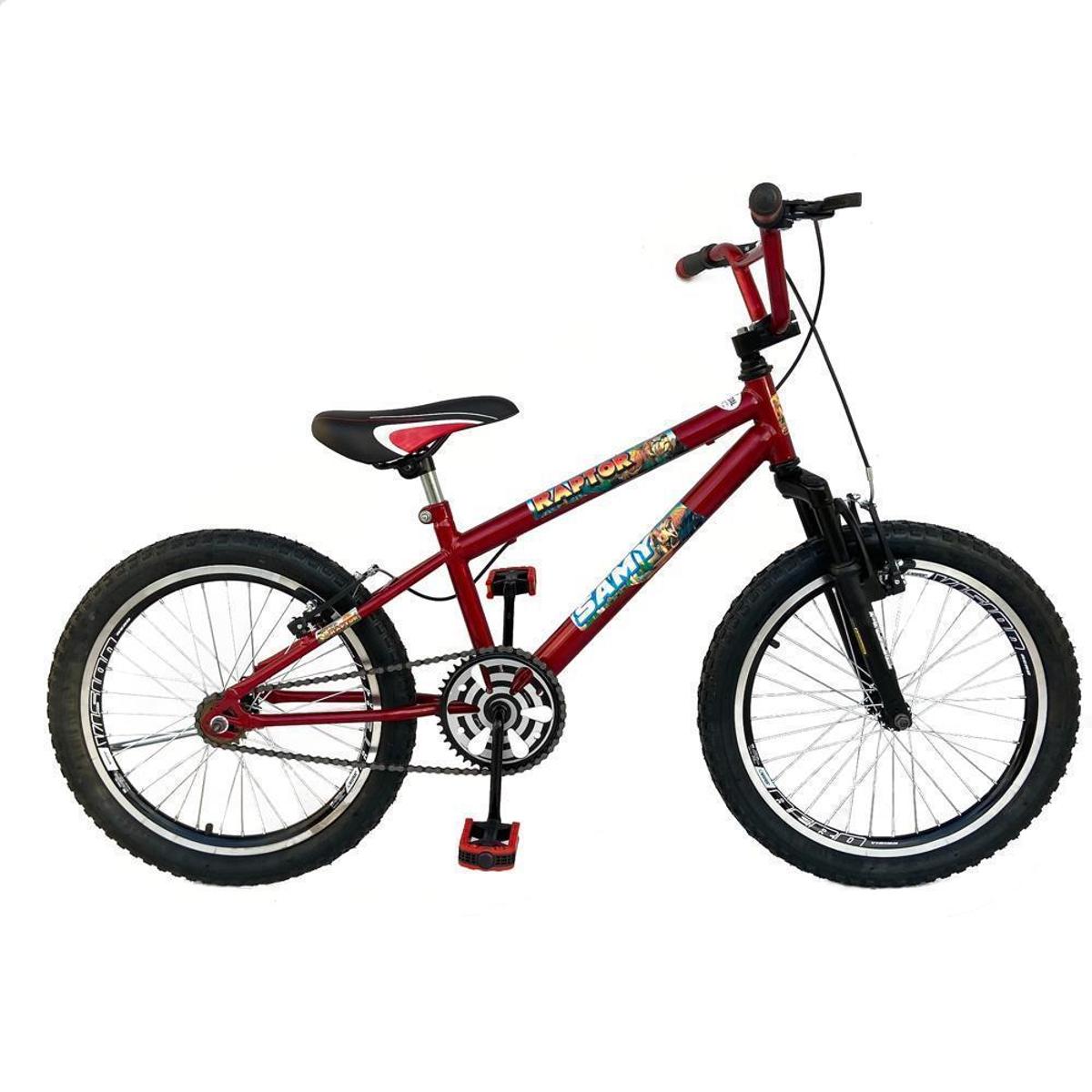 Bicicleta Infantil Aro 20 Masculina Suspensão BMX Samy RBX Equipada ...