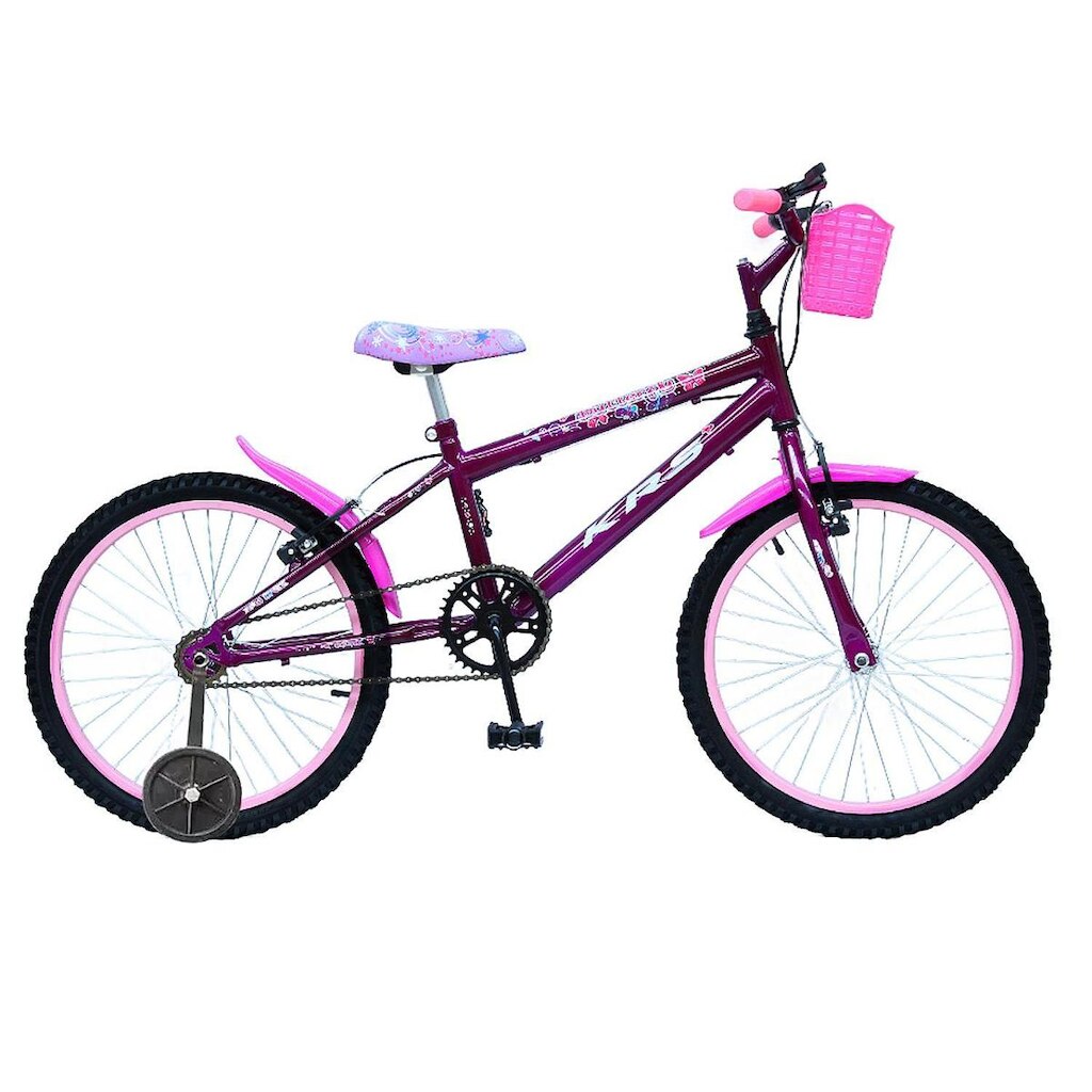 Bicicleta Infantil Aro 20 Passeio com Rodinhas Menina