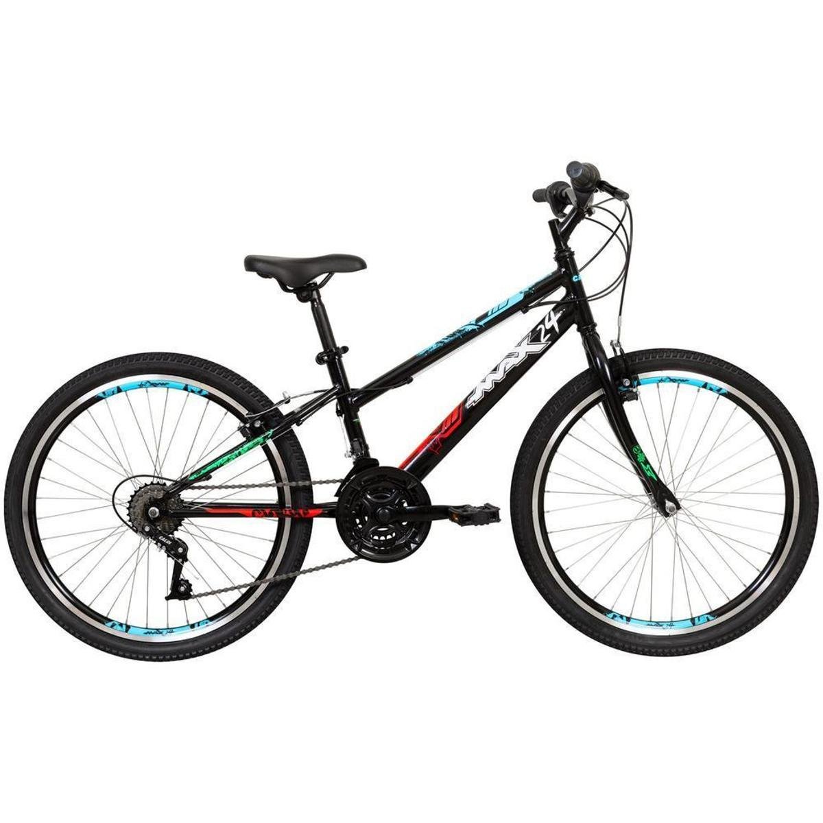 Bicicleta Infantil Aro 24 Caloi Max Preta Freio V-Brake 21 Marchas Menor preço em Bicicleta Infantil Aro 24 Caloi Max Preta Freio V-Brake 21 Marchas
