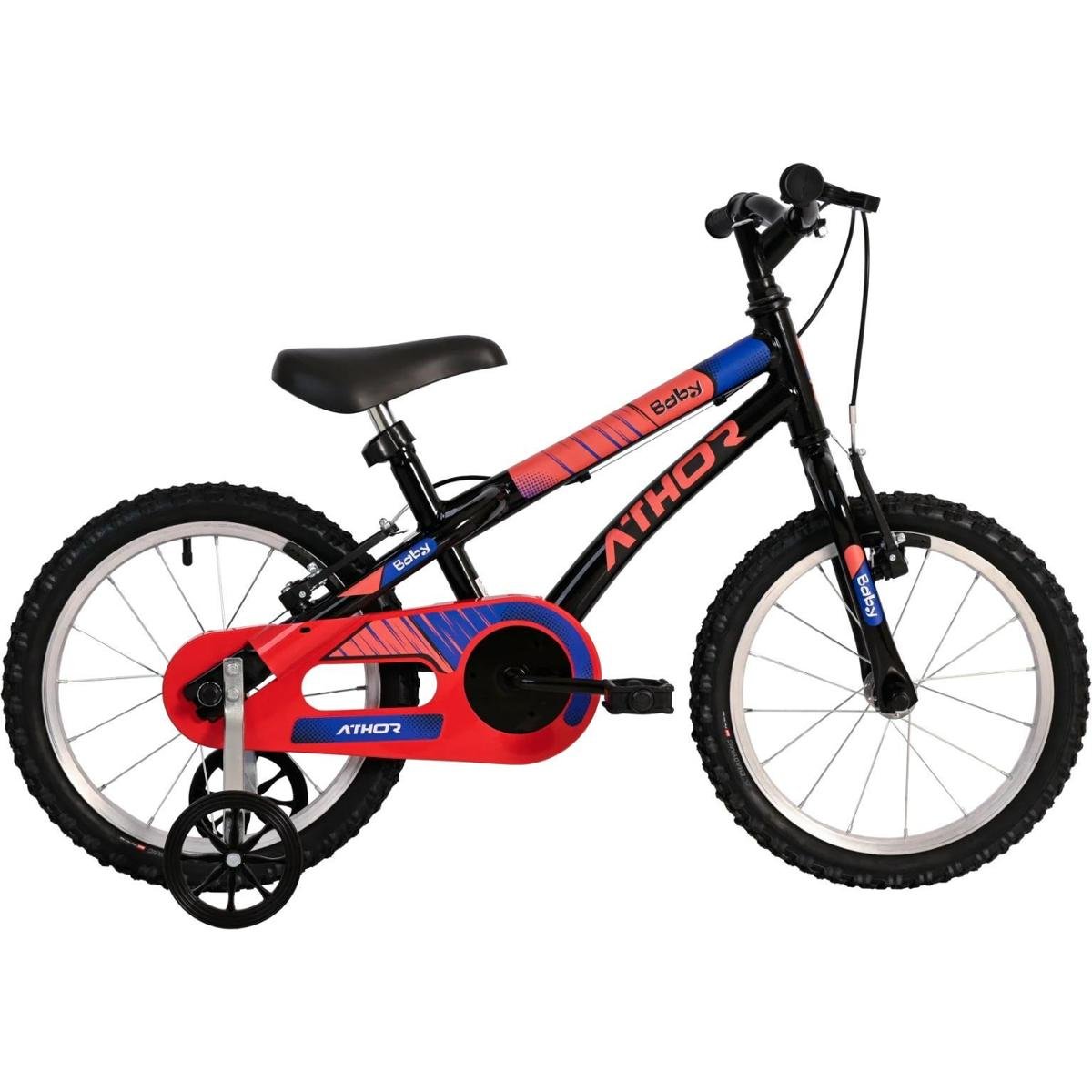 Bicicleta Athor Bike Baby Boy Aro 16 Rígida 1 Marcha - Preto/vermelho