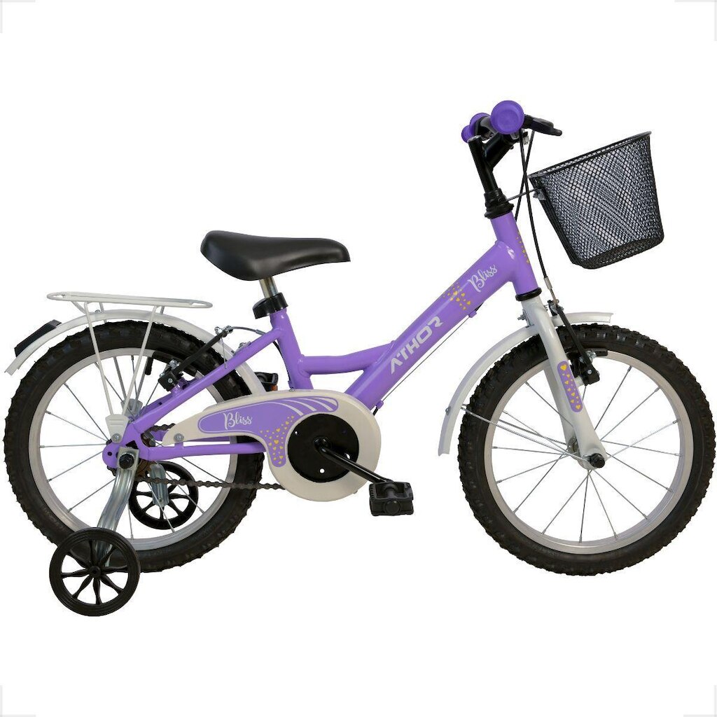 Bicicleta Infantil Feminina Athor Bliss Aro 16 Com Cestinha