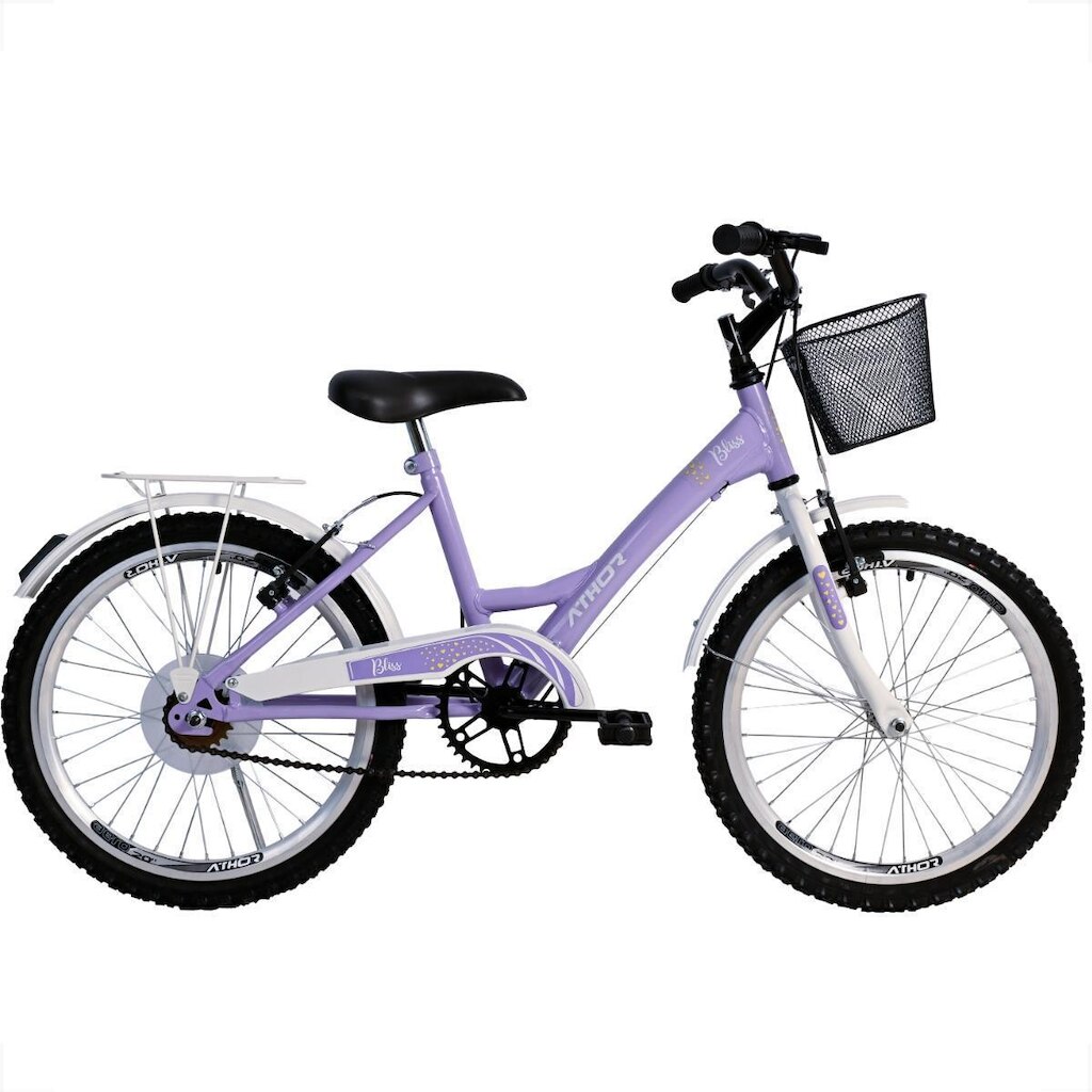 Bicicleta Infantil Feminina Athor Bliss Aro 20 Com Cestinha