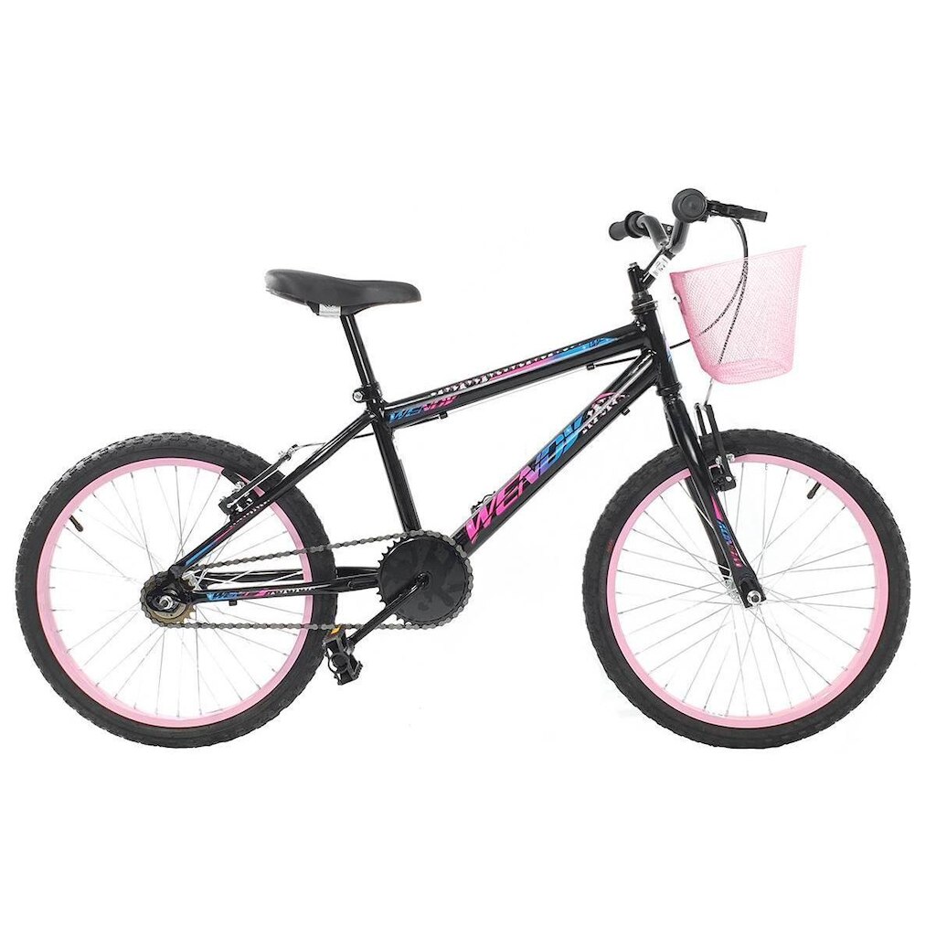 Bicicleta Infantil Feminina Passeio Aro 20 Wendy Com Cesta