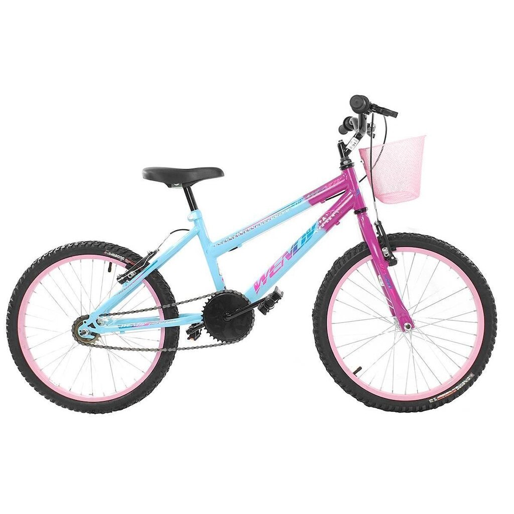 Bicicleta Infantil Feminina Passeio Aro 20 Wendy Com Cesta