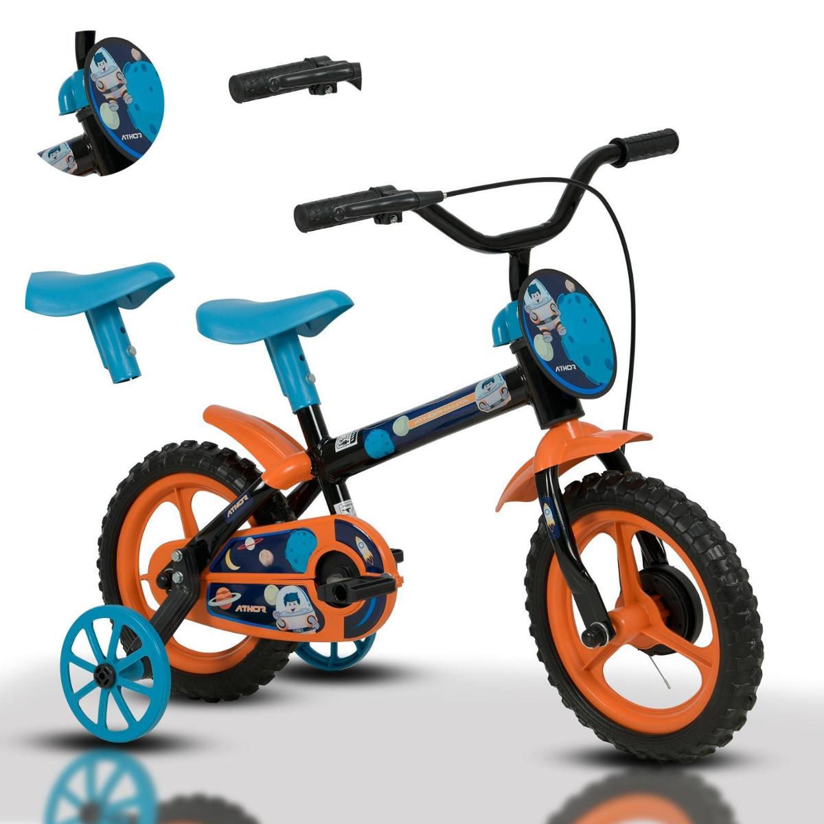 Bicicleta Athor Bike Mundo Mágico Aro 12 Rígida 1 Marcha - Laranja/preto