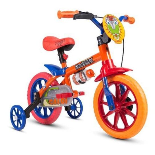 Bicicleta Infantil Masculina Power Rex Aro 12 Nylon Nathor - Laranja Menor preço em Bicicleta Infantil Masculina Power Rex Aro 12 Nylon Nathor - Laranja