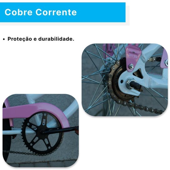 Bicicleta Infantil Retro Aro 24 Forss Hello Turquesa