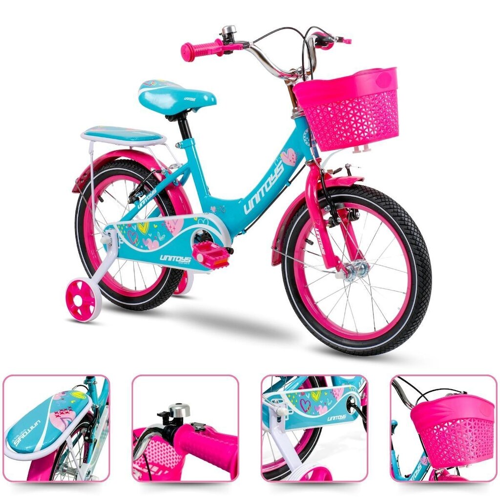 Bicicleta infantil Tiffany Aro 16 Cesto Rodinhas Buzina