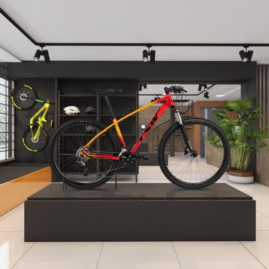 Bicicleta Jump Importada Aro 29 Suspensao Freio A Disco Quadro Aluminio Tsw Laranja Netshoes