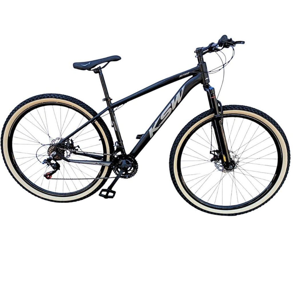 Bicicleta Ksw Aro 29 21v Freios Mecanicos Pneu FX Amarelo