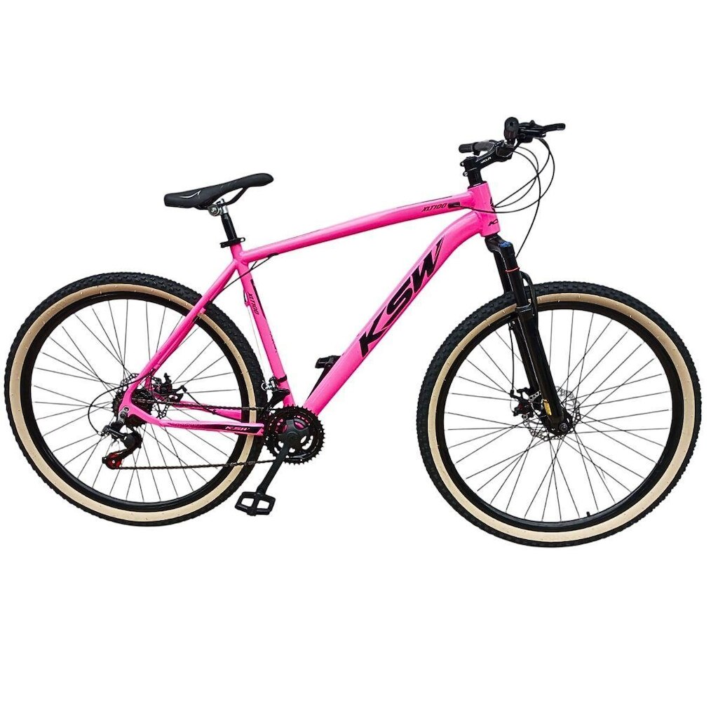 Bicicleta Ksw Aro 29 21v Freios Mecanicos Pneu FX Amarelo