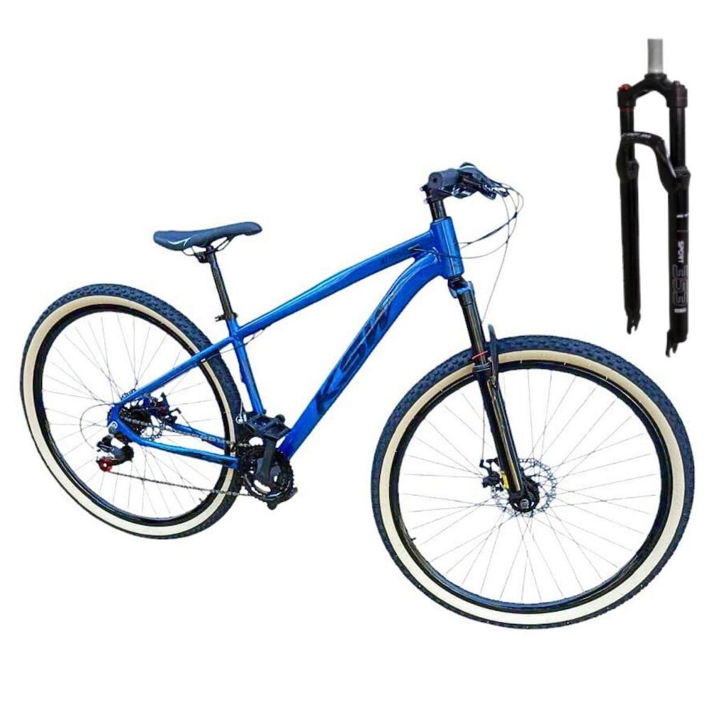 Bicicleta Ksw Aro 29 21v Trava Pneus Faixa Amarelo