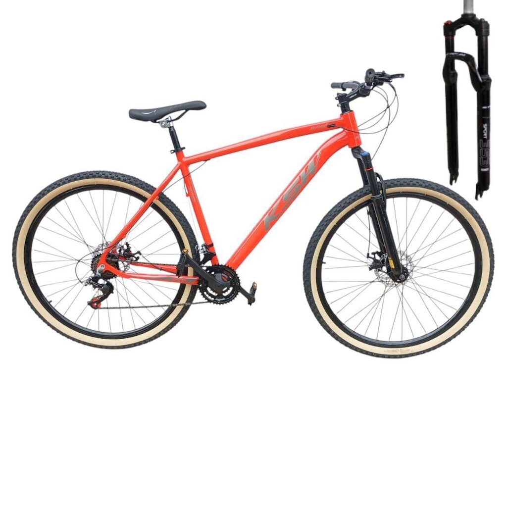 Bicicleta Ksw Aro 29 21v Trava Pneus Faixa Amarelo