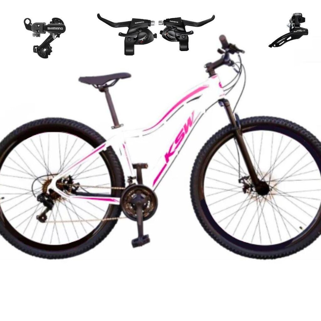 Bicicleta Ksw Mwza 29 Feminina 21 Marchas Index Mtb Cambios e Trocadores Shimano