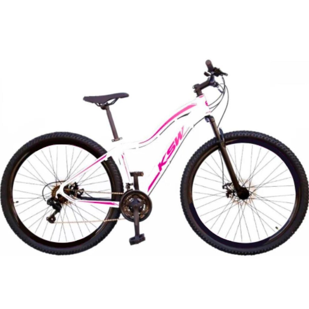 Bicicleta Ksw Mwza 29 Feminina 21v Index Mtb Alum leve Freio Disco Suspensão 80mm
