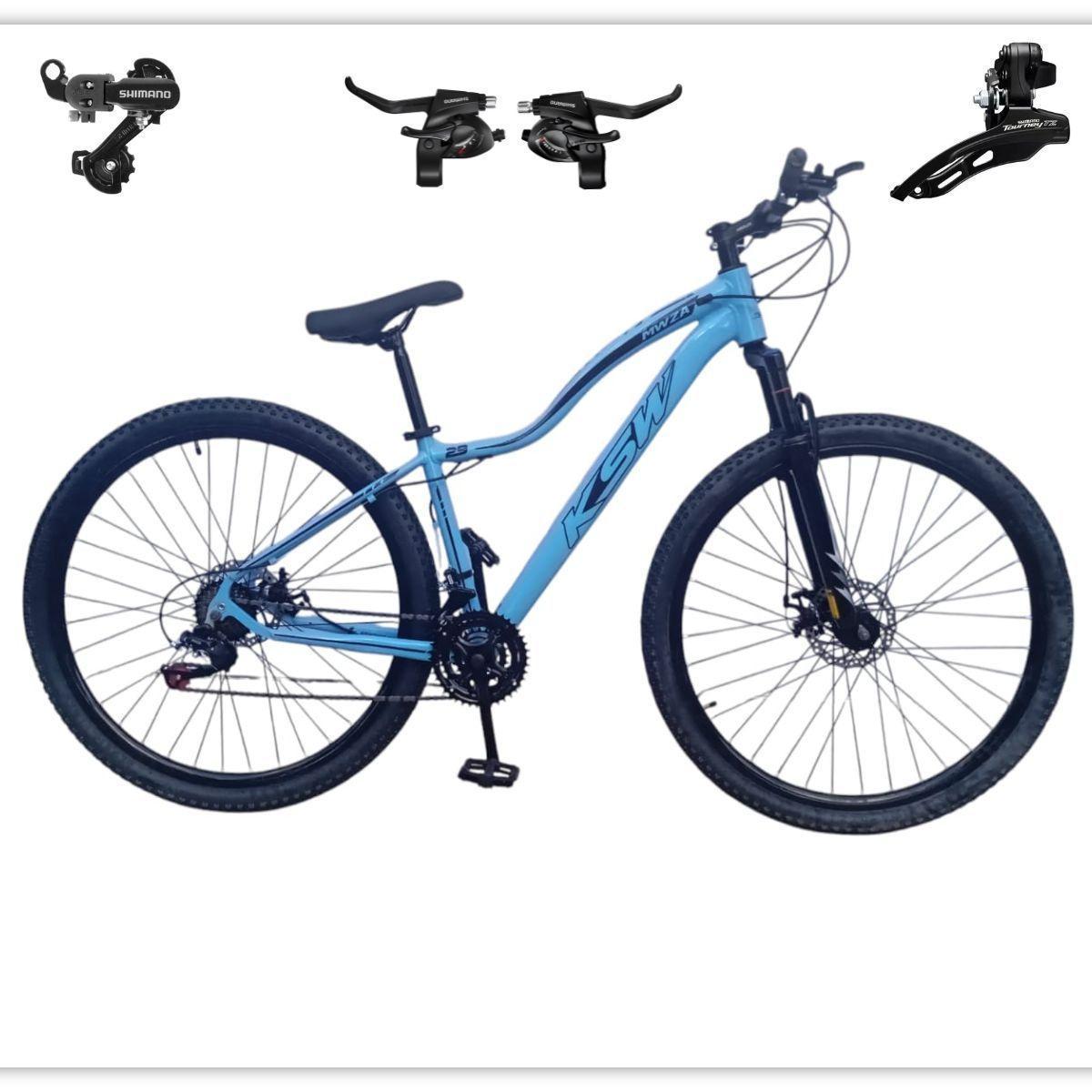 Bicicleta Ksw Mwza Disc M Aro 29 Susp. Dianteira 24 Marchas - Azul/preto
