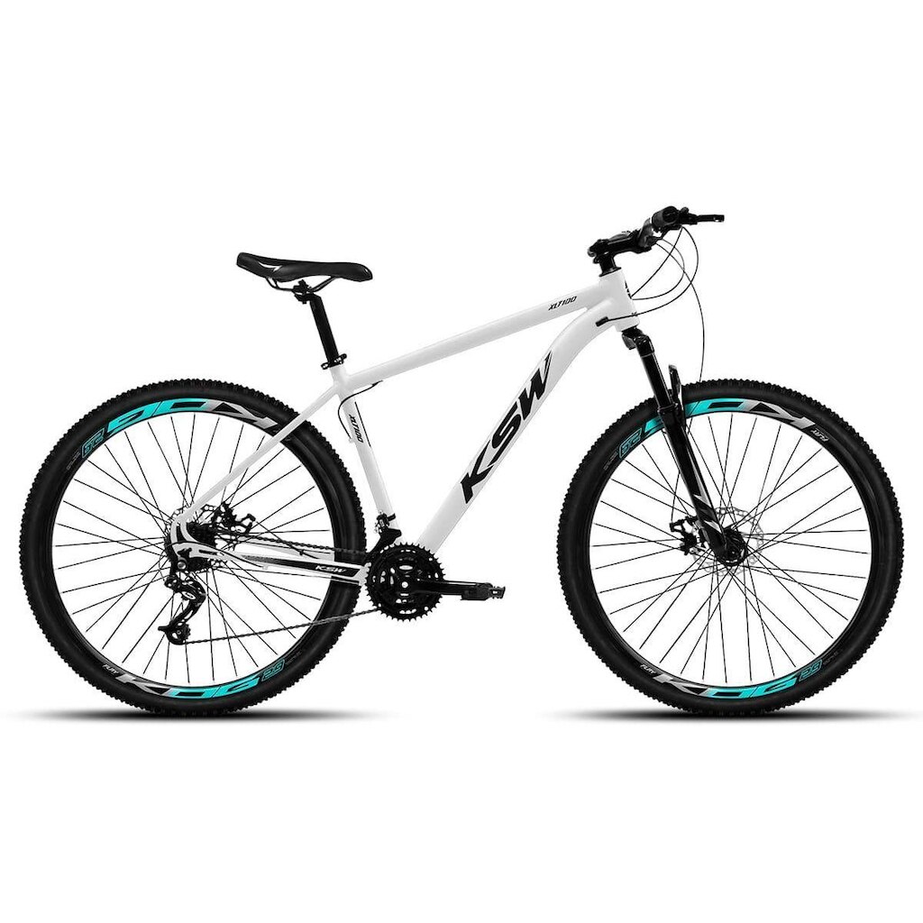 Bicicleta KSW XLT 100 21 Velocidade Kit Shimano Tourney Freioa Disco