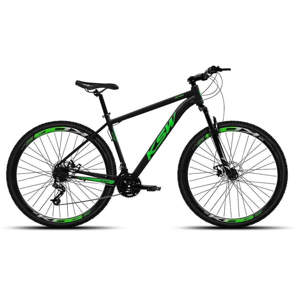 Bicicleta KSW XLT 100 21 Velocidade Kit Shimano Tourney Freioa Disco