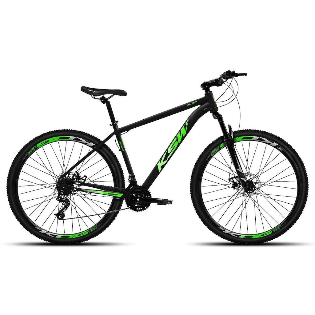 Bicicleta KSW XLT 100 21 Velocidade Kit Shimano Tourney Freioa Disco