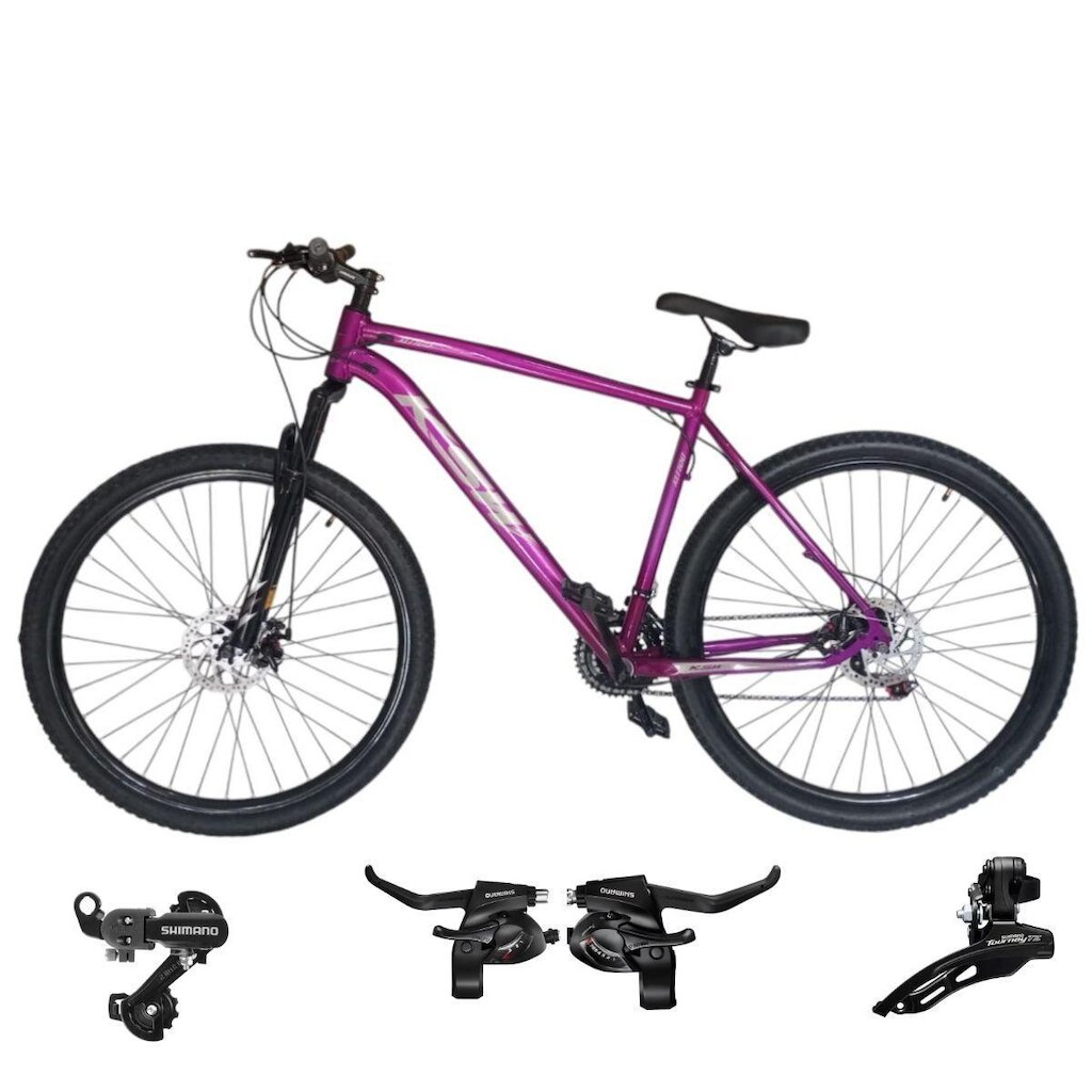 Bicicleta Ksw Xlt 29 21v Mtb Quadro Aluminio Shimano trocador indexado