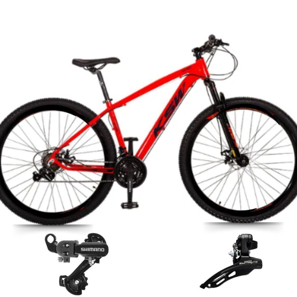 Bicicleta Ksw Xlt 29 24v Index Mtb Aluminio Suspensão 80mm Cambios Shimano