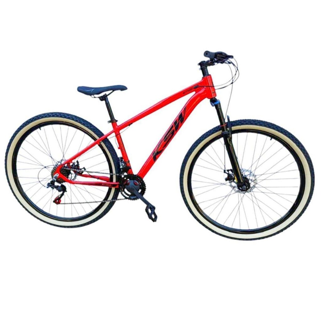 Bicicleta Ksw Xlt Aro 29 21v Freios Mecanicos Pneu Faixa Amarelo