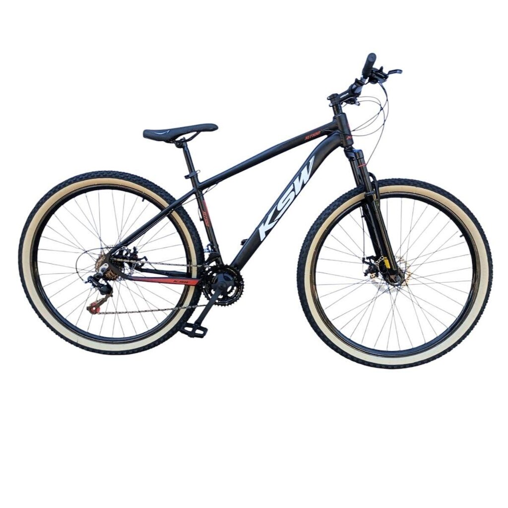 Bicicleta Ksw Xlt Aro 29 21v Freios Mecanicos Pneu Faixa Amarelo
