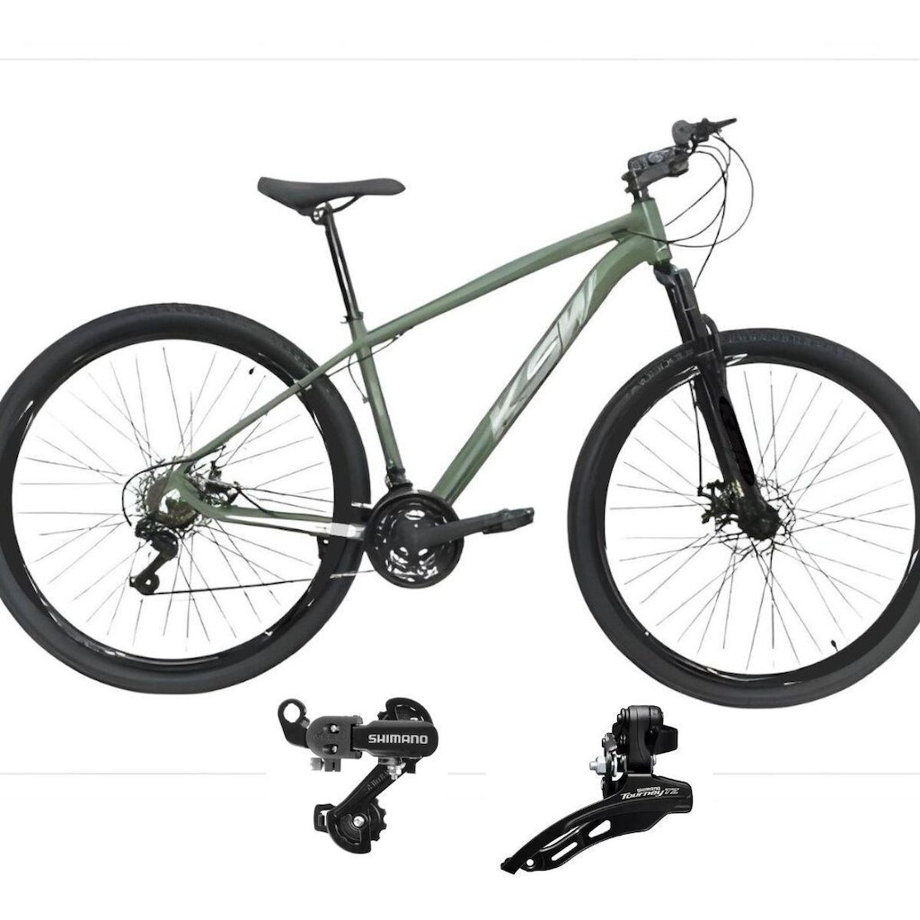 Bicicleta Ksw Xlt Aro 29 21v Index Mtb Alum Suspensão 80mm Cambios Shimano