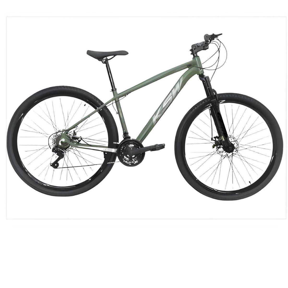 Bicicleta Ksw Xlt Disc H Aro 29 Susp. Dianteira 21 Marchas - Verde/prata