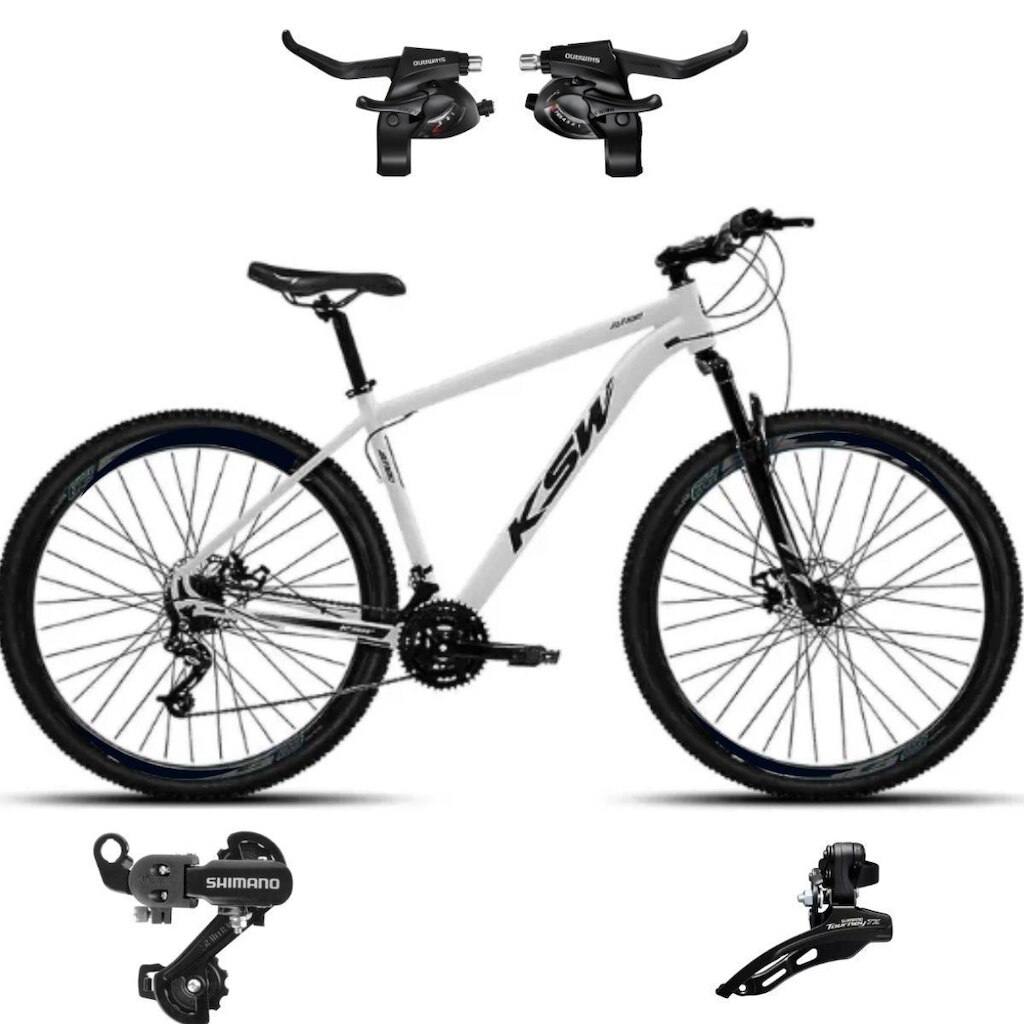 Bicicleta Ksw Xlt Aro 29 21v  Mtb Quadro Alum Shimano Indexado e trocador
