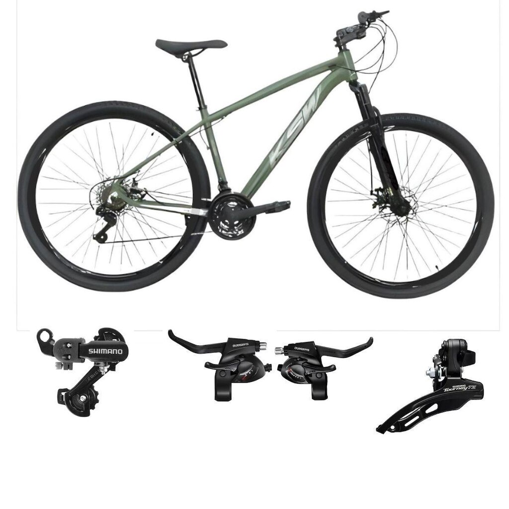 Bicicleta Ksw Xlt Aro 29 21v  Mtb Quadro Alum Shimano Indexado e trocador