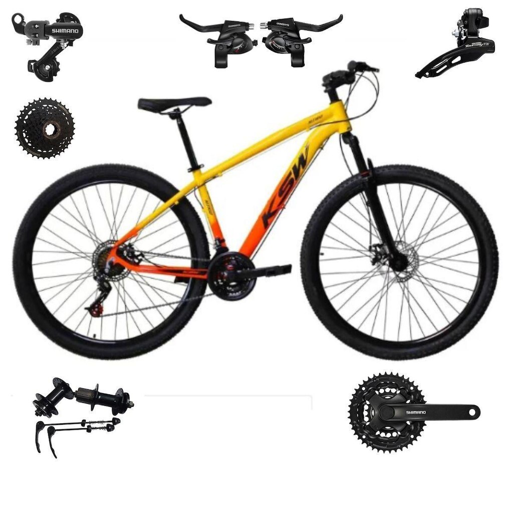 Bicicleta Ksw Xlt Aro 29 24v Aluminio Mtb SHIMANO K7
