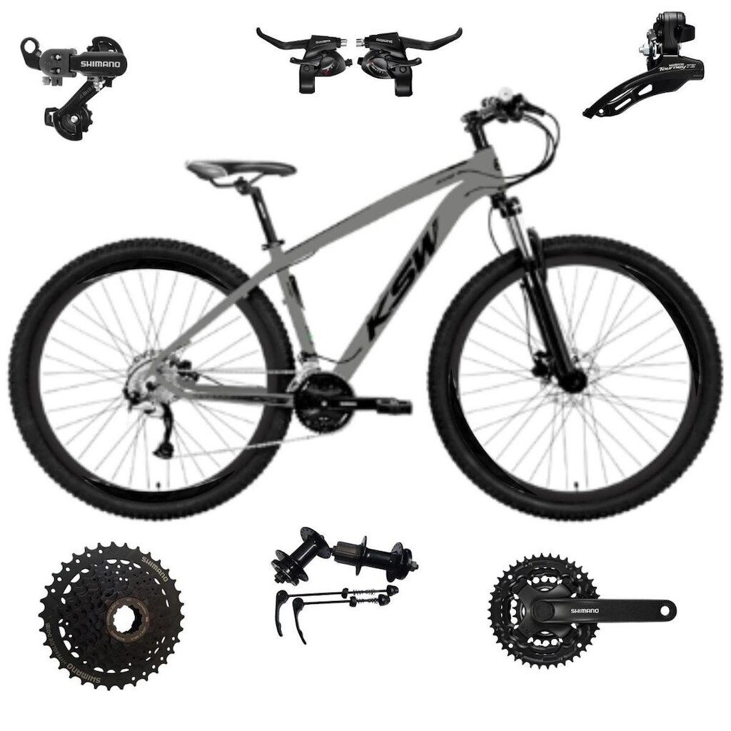 Bicicleta Ksw Xlt Aro 29 24v Aluminio Mtb SHIMANO K7