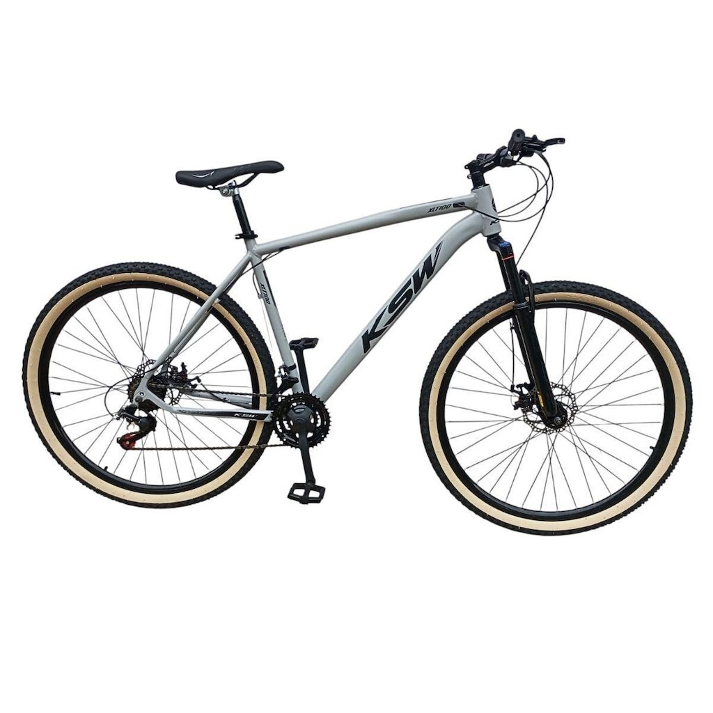 Bicicleta Ksw Xlt Aro 29 24v Freios Mecanicos Avançados Pneu Faixa Amarelo