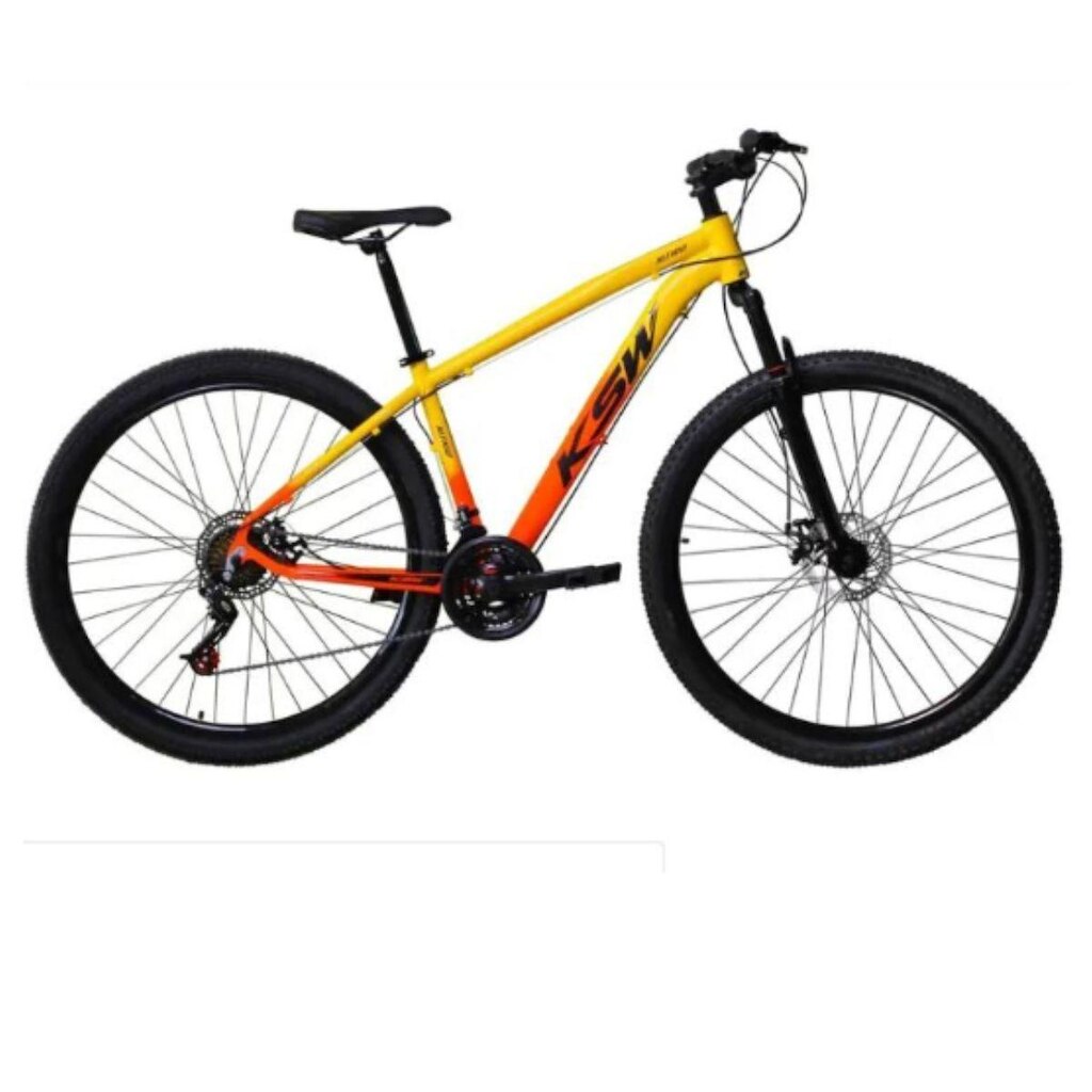 Bicicleta Ksw Xlt Aro 29 24v Index Mtb Quadro Aluminio Freio Disco Hidraulico Suspensão 80mm