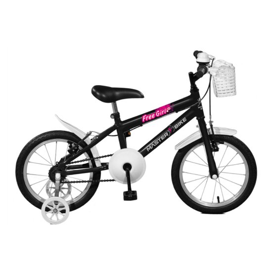 Bicicleta Master Bike Aro 16 Free Girl Freio V-Brake - Preto