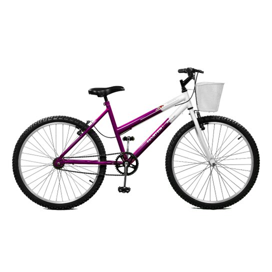 Bicicleta Master Bike Aro 26 Serena Freio V-Brake - Violeta+Branco