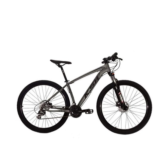 Bicicleta MTB Alum 29 KSW Shimano 27 Vel Freio Disco Hidráulica - Grafite+Preto Menor preço em Bicicleta MTB Alum 29 KSW Shimano 27 Vel Freio Disco Hidráulica - Grafite+Preto