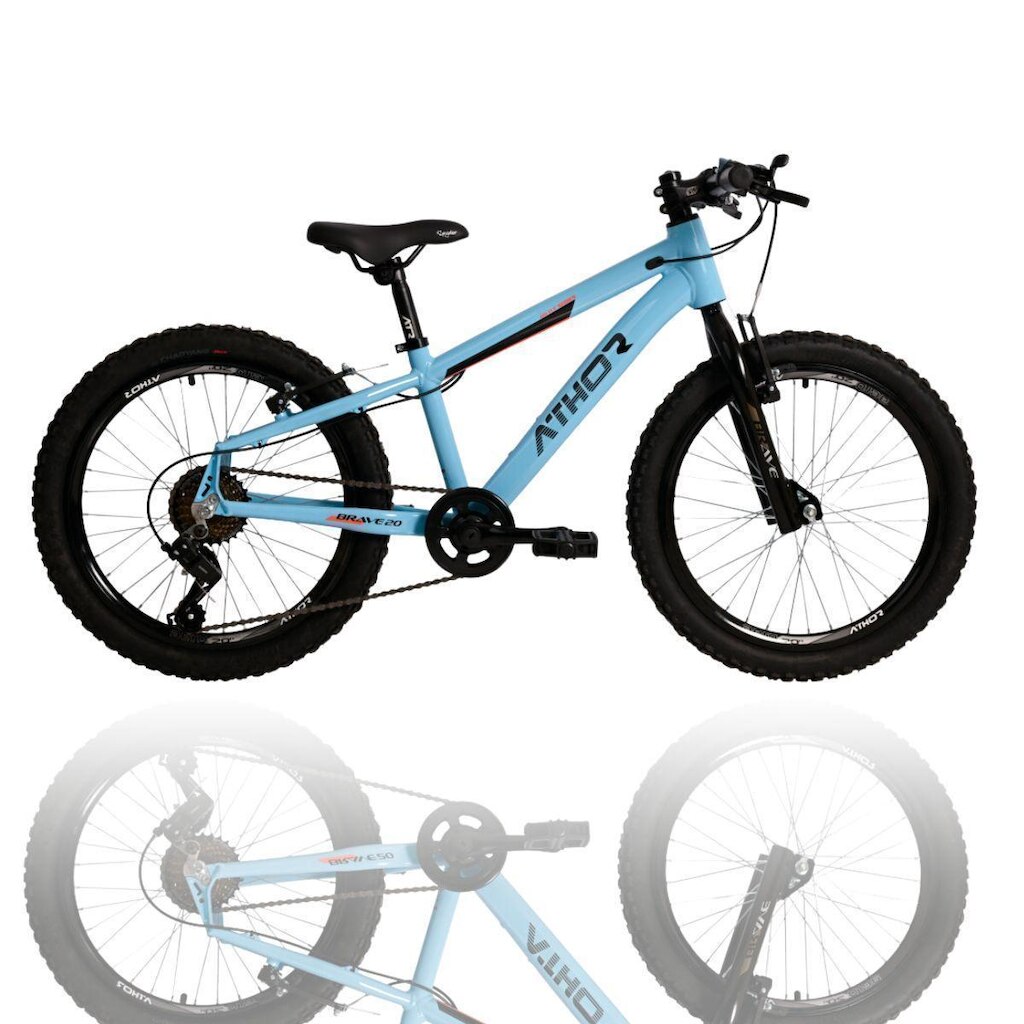 Bicicleta Mtb Aro 20 Infantil Athor Brave Shimano 7 Aluminio