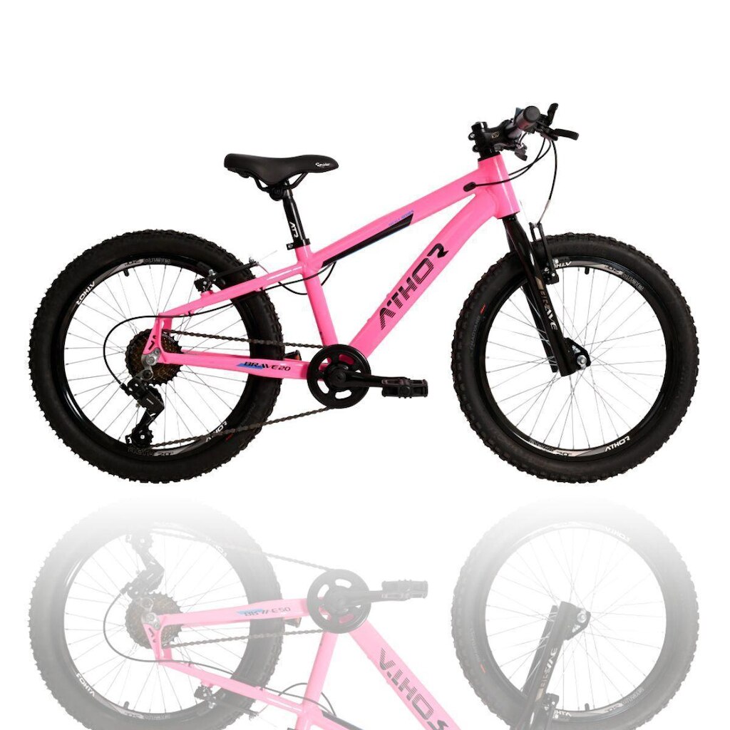 Bicicleta Mtb Aro 20 Infantil Athor Brave Shimano 7 Aluminio