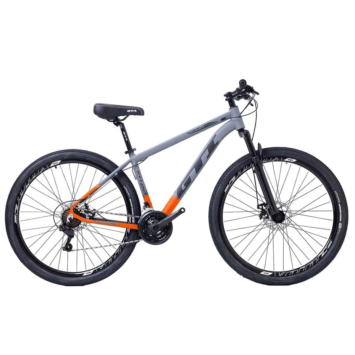 Bicicleta Gti T15 Disc M Aro 29 Susp. Dianteira 24 Marchas - Cinza/laranja