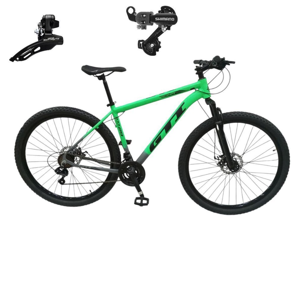 Bicicleta Mtb Aro 29 Gti Roma 24v Indexado Aluminio Cambios Shimano