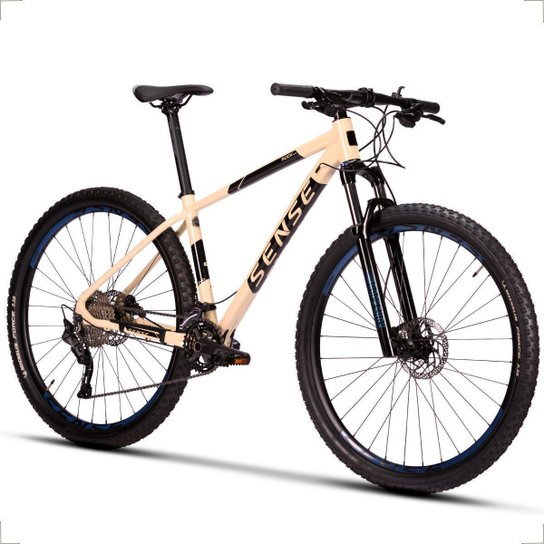 Bicicleta Mtb Aro 29 Sense Rock Evo 2023 Shimano Deore 2x10 Velocidades - Creme+Preto Menor preço em Bicicleta Mtb Aro 29 Sense Rock Evo 2023 Shimano Deore 2x10 Velocidades - Creme+Preto