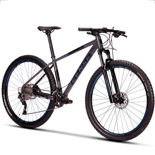 Bicicleta Mtb Aro 29 Sense Rock Evo 2023 Shimano Deore 2x10 Velocidades - Grafite+Azul Menor preço em Bicicleta Mtb Aro 29 Sense Rock Evo 2023 Shimano Deore 2x10 Velocidades - Grafite+Azul